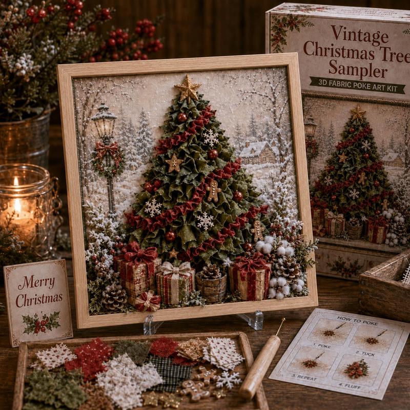 3D DIY Christmas Fabric Poke Art Kit
