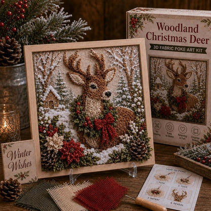 3D DIY Christmas Fabric Poke Art Kit