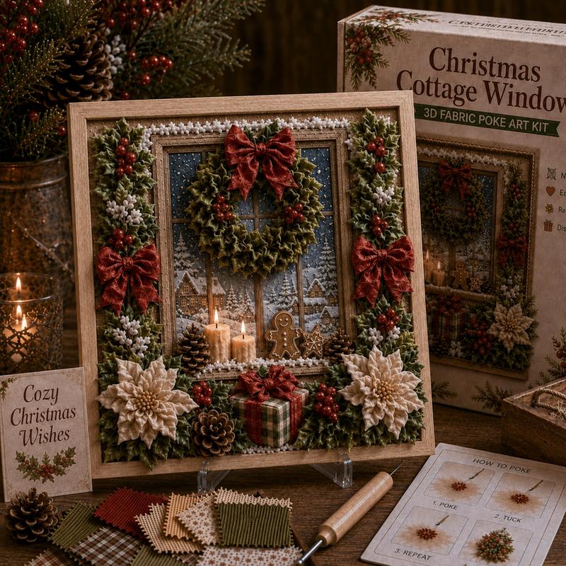 3D DIY Christmas Fabric Poke Art Kit