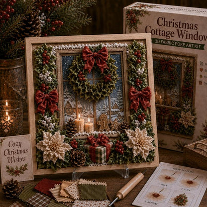 3D DIY Christmas Fabric Poke Art Kit