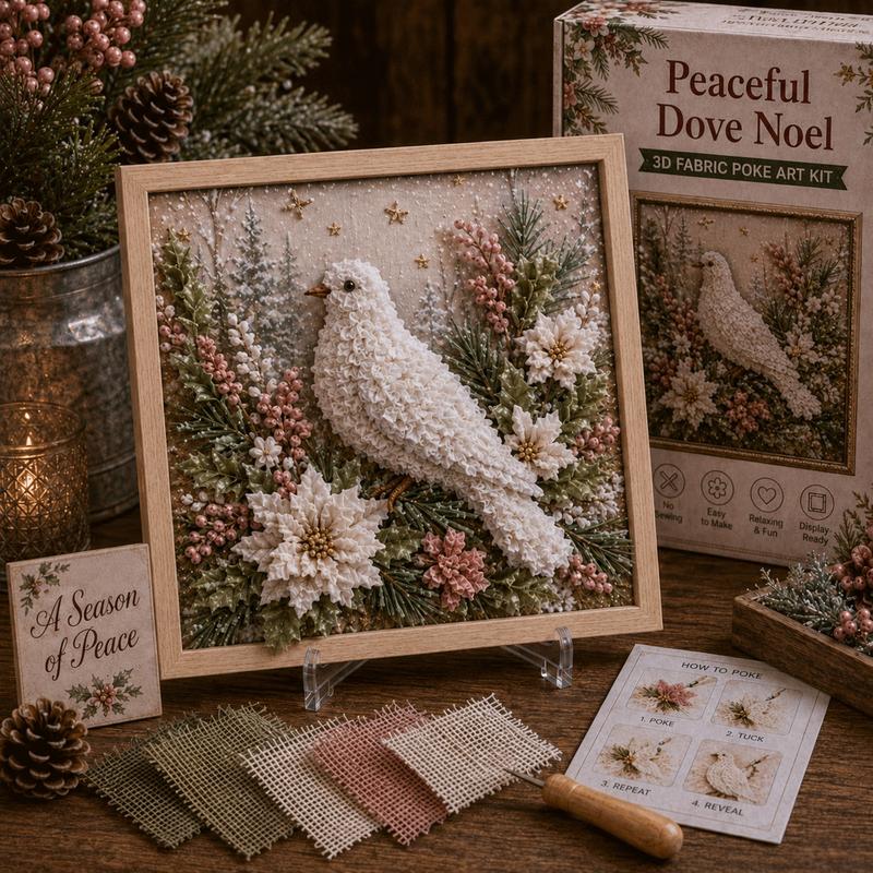 3D DIY Christmas Fabric Poke Art Kit