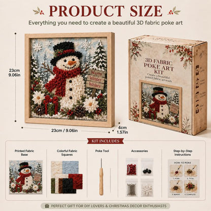 3D DIY Christmas Fabric Poke Art Kit