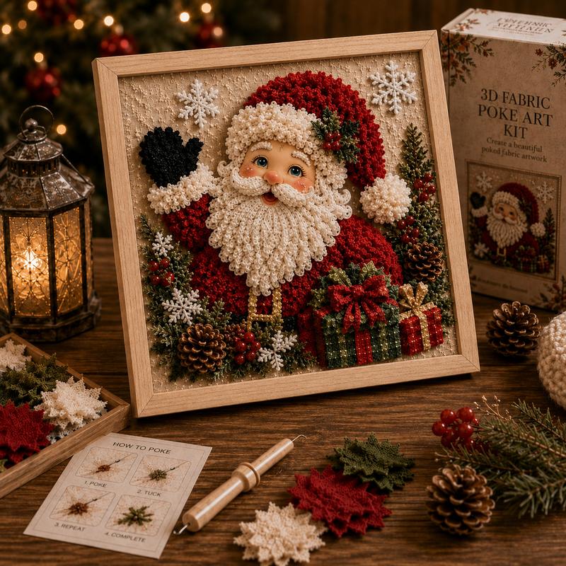 3D DIY Christmas Fabric Poke Art Kit