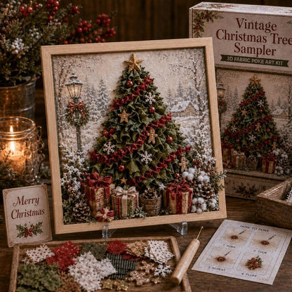 3D DIY Christmas Fabric Poke Art Kit