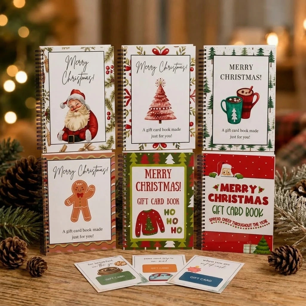 All 6 Christmas Book Cards