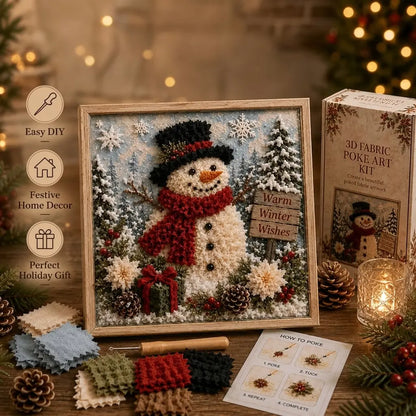 3D DIY Christmas Fabric Poke Art Kit