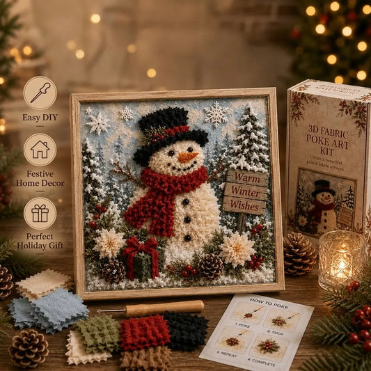 3D DIY Christmas Fabric Poke Art Kit